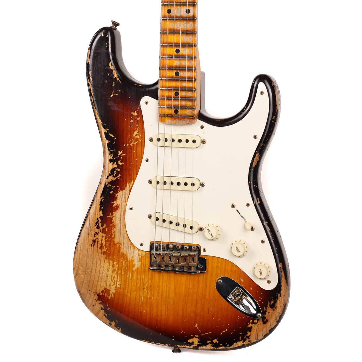 Fender Custom Shop LTD Red Hot Stratocaster Super Heavy Relic Faded Chocolate 3-Tone Sunburst 2022 — 6