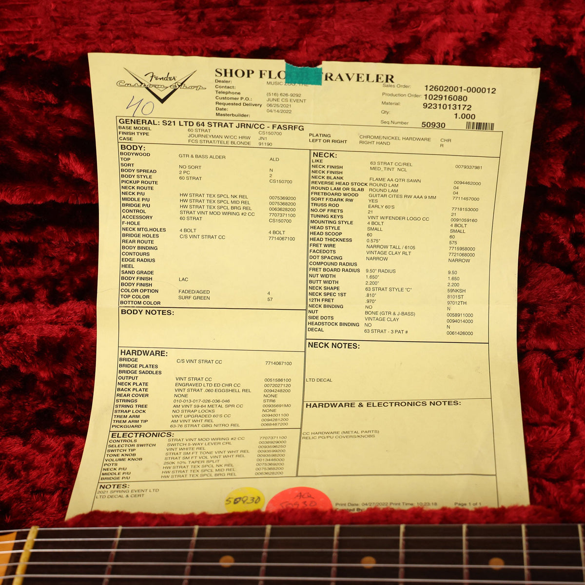 Fender Custom Shop Limited Edition 1964 Stratocaster Journeyman Relic Faded Aged Surf Green 2022 — 11
