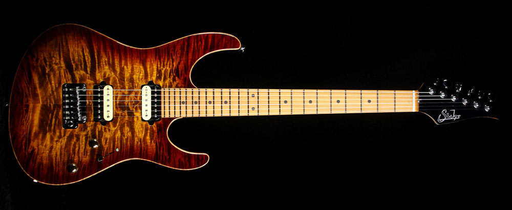 Suhr Modern Flame Maple Electric Guitar Light Bengal Burst — 2