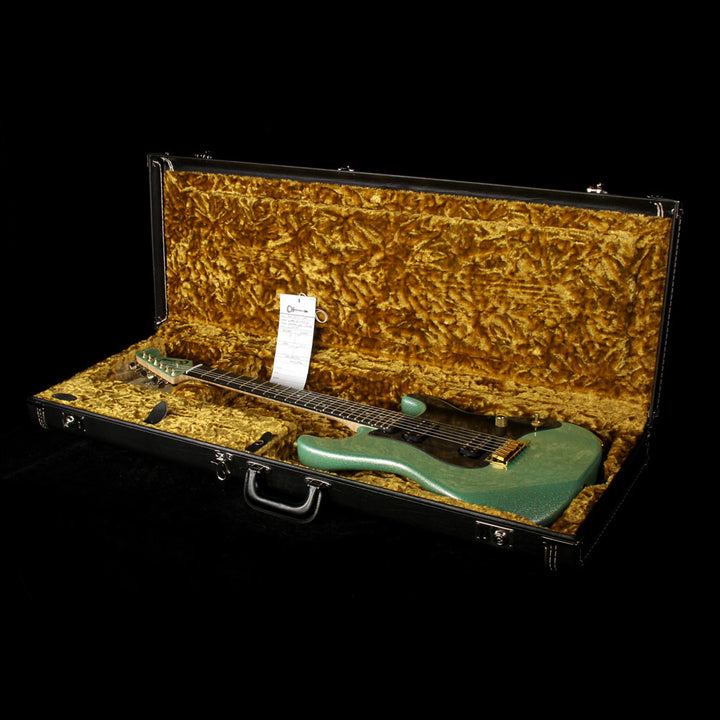 Used Charvel Custom Shop Nitro San Dimas Electric Guitar Seafoam Sparkle with Platinum Overspray