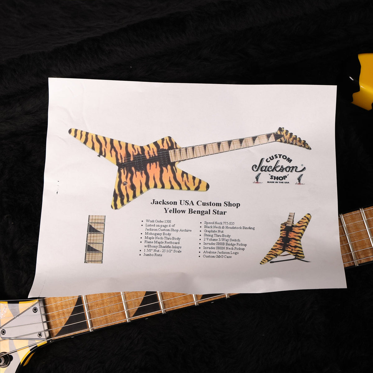 Jackson Custom Shop Star Yellow Bengal 2003 — 9