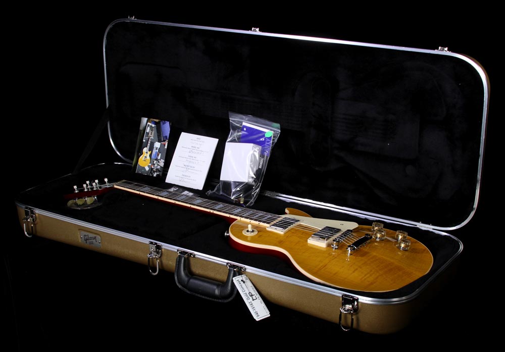Used Gibson Les Paul Standard Electric Guitar Trans Amber Cherry Back Candy — 4