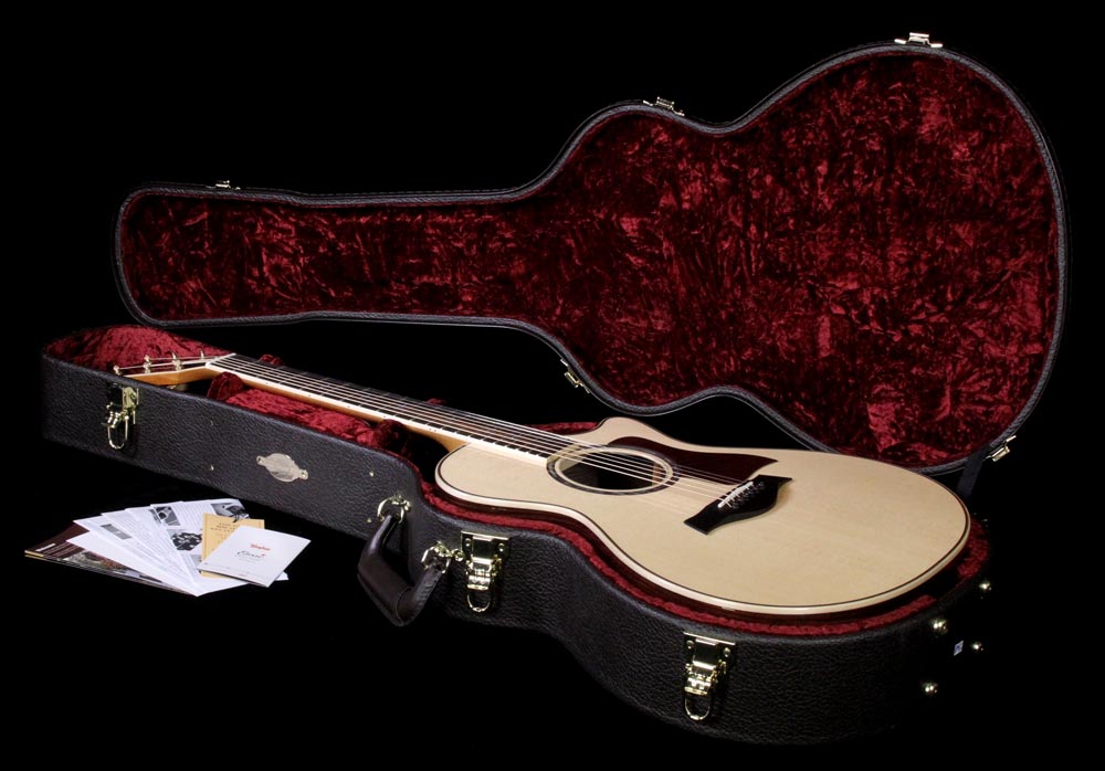 Used Taylor 812ce HP Grand Concert Acoustic Guitar Natural — 5