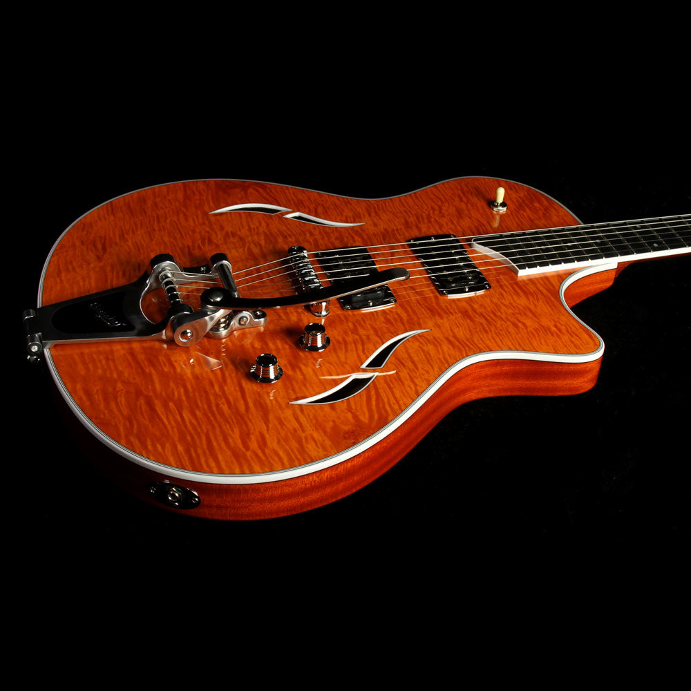 Taylor T3/B Flame Maple Electric Guitar with Bigsby Transparent Orange — 5
