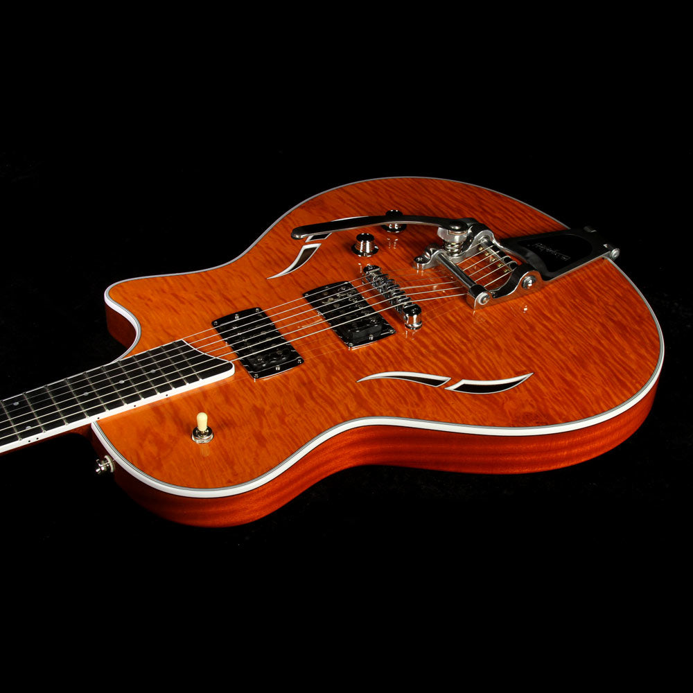Taylor T3/B Flame Maple Electric Guitar with Bigsby Transparent Orange — 6