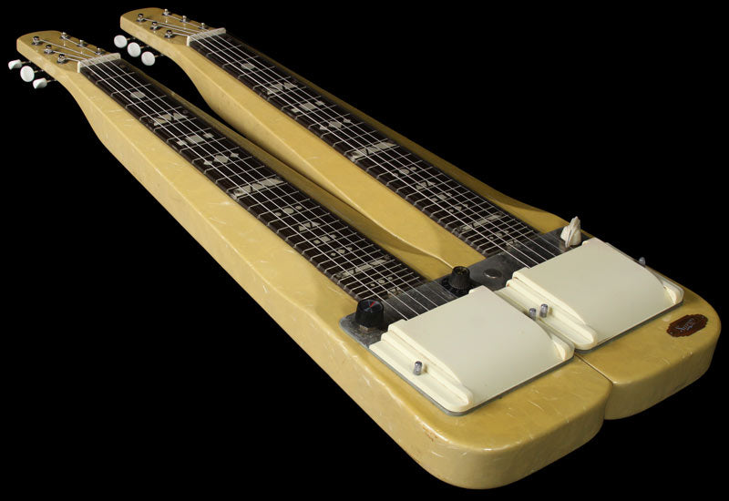 6 string pedal steel guitar Used 1950s Supro Six-String Doubleneck Steel Guitar Pearloid White