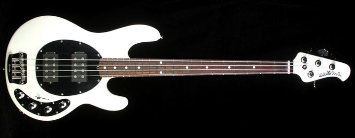 Ernie Ball Music Man Stingray HH Bass White with Matching Headstock