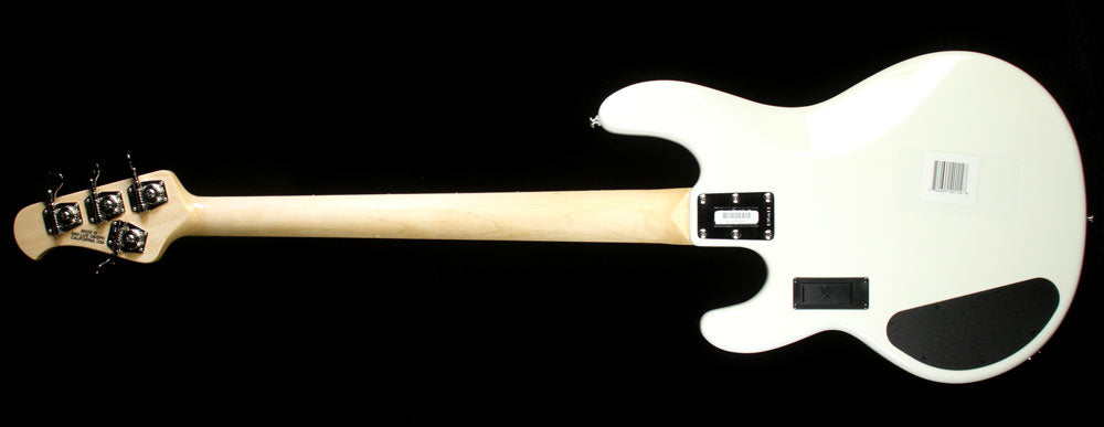 Ernie Ball Music Man Stingray HH Bass White with Matching Headstock — 3
