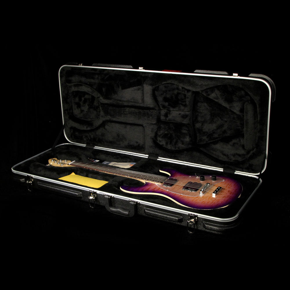 Ernie Ball Music Man Steve Morse Y2D Signature Quilt Top Electric Guitar Purple Sunset — 4