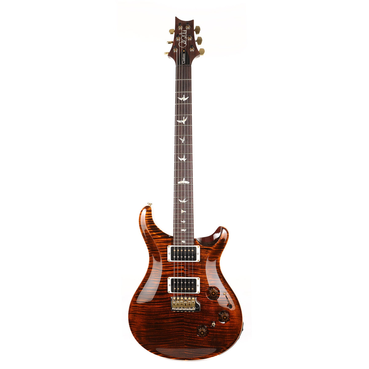 PRS Custom 24 Piezo 10-Top Orange Tiger 2019 — 2