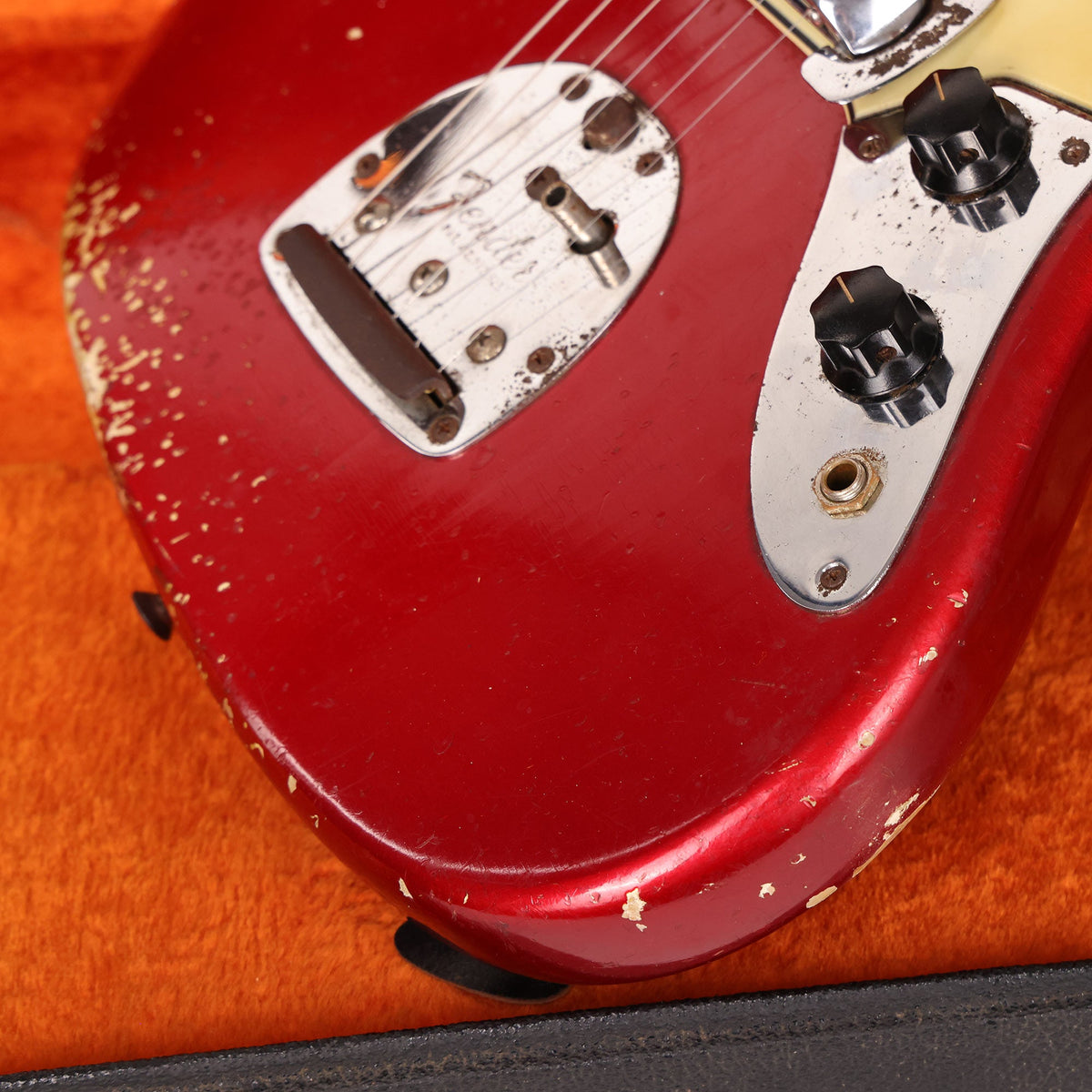 1965 Fender Jaguar Candy Apple Red with Matching Headstock — 8