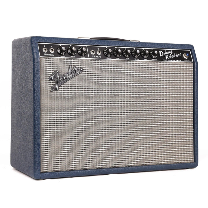 Fender Limited Edition 65 Deluxe Reverb Navy Blue Used The Music Zoo fender-limited-edition-65-deluxe-reverb-navy-blue-used-the-music-zoo