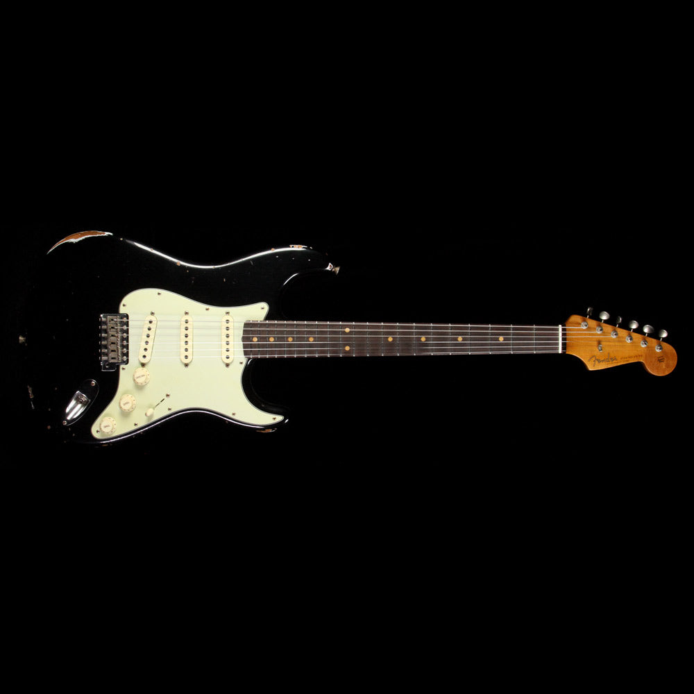 Fender Custom Shop '60s Roasted Ash Stratocaster Electric Guitar Relic Black — 2