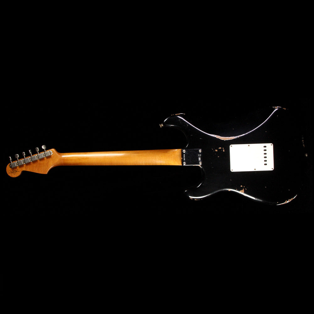 Fender Custom Shop '60s Roasted Ash Stratocaster Electric Guitar Relic Black — 3