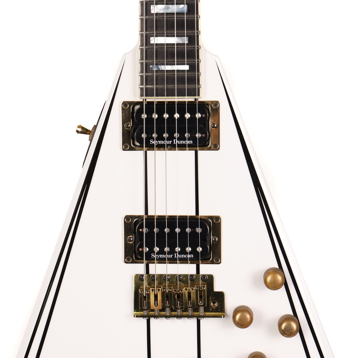 Jackson Custom Shop Rhoads Snow White with Black Pinstripes 2008 — 6