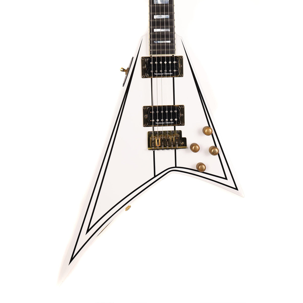 Jackson Custom Shop Rhoads Snow White with Black Pinstripes 2008 — 7