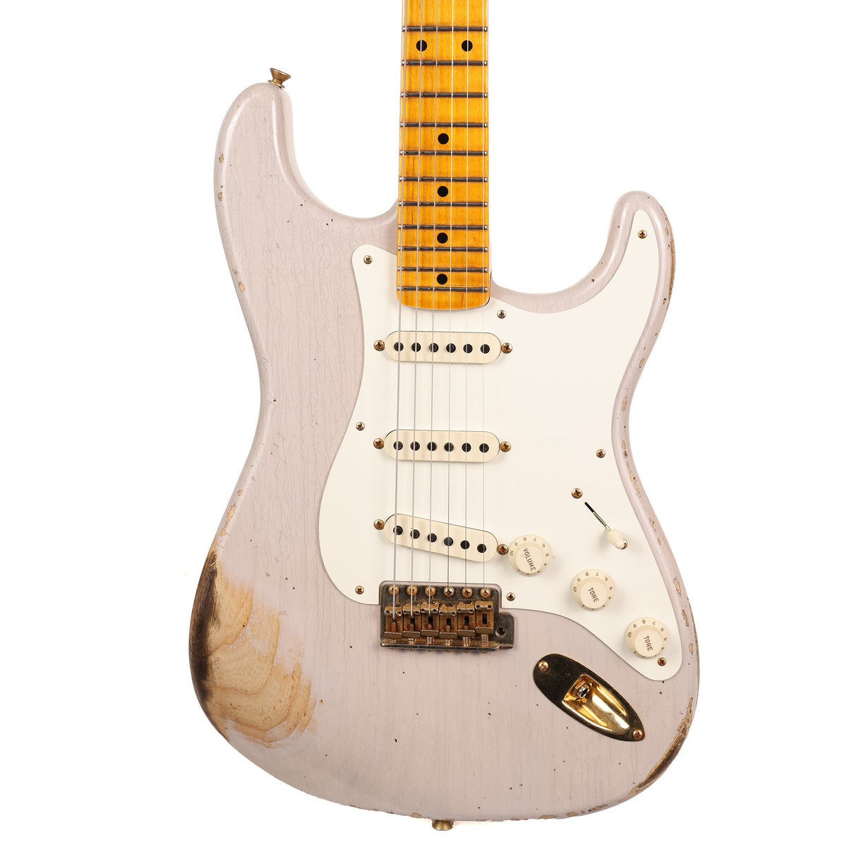 Fender Custom Shop 1955 Stratocaster Heavy Relic Faded Dirty White Blonde 2021 — 1