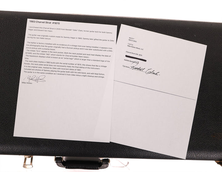 1983 Charvel Owned by Sammy Hagar Candy Apple Red