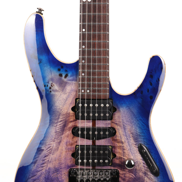 Ibanez S Premium S1070PBZ Guitar Cerulean Blue Burst Used