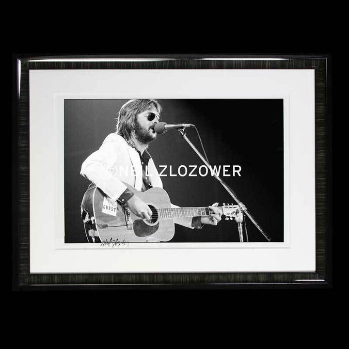 Eric Clapton Acoustic Custom Framed Photo By Neil Zlozower 20 x 24 1975