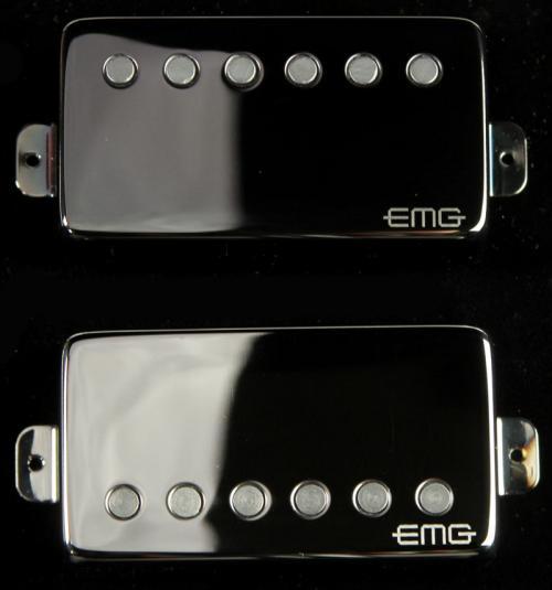 EMG 57/66 Metalworks Electric Guitar Humbucker Pickups Set Black Chrome