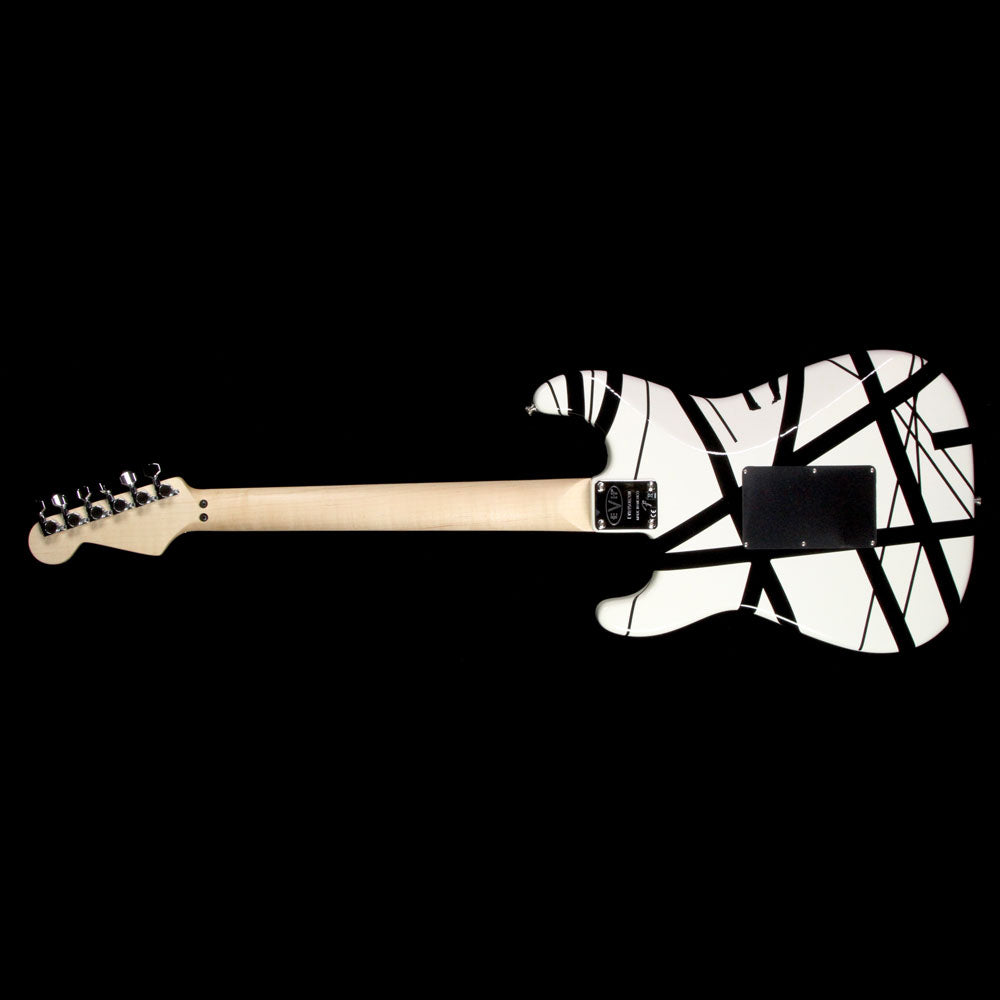EVH Striped Series White with Black Stripes | The Music Zoo