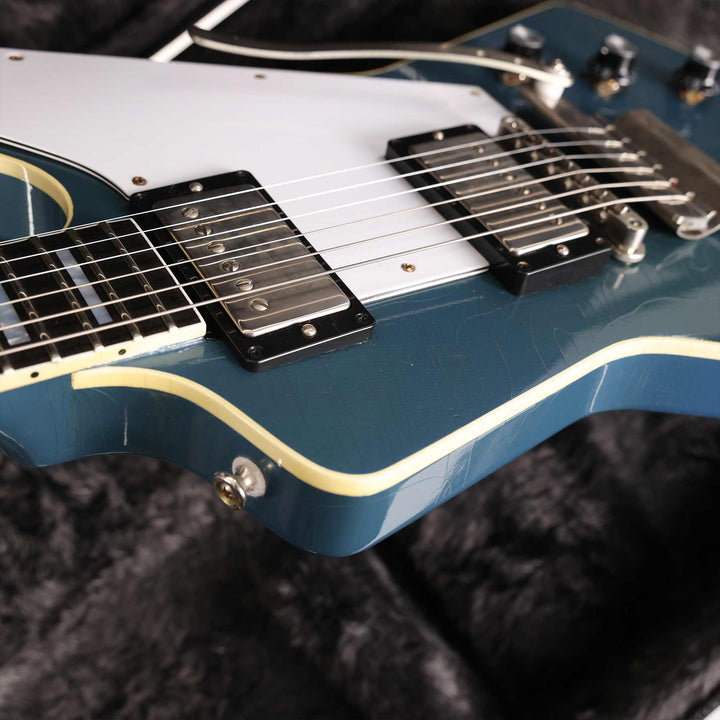 Banker Excalibur Custom Korina Aged Pelham Blue Metallic 2022