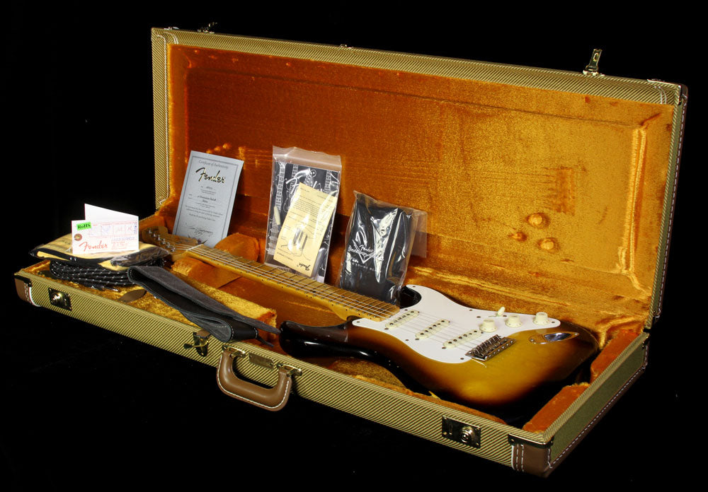 Fender Custom Shop Time Machine 1957 Stratocaster Relic Electric Guitar Vintage Two-Tone Sunburst — 4