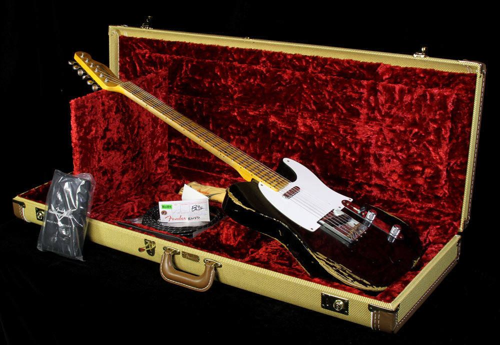 Fender Custom Shop Time Machine 1952 Telecaster Relic Electric Guitar Black — 4