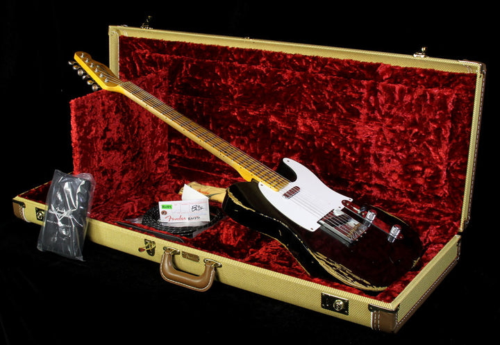 Fender Custom Shop Time Machine 1952 Telecaster Relic Electric Guitar Black