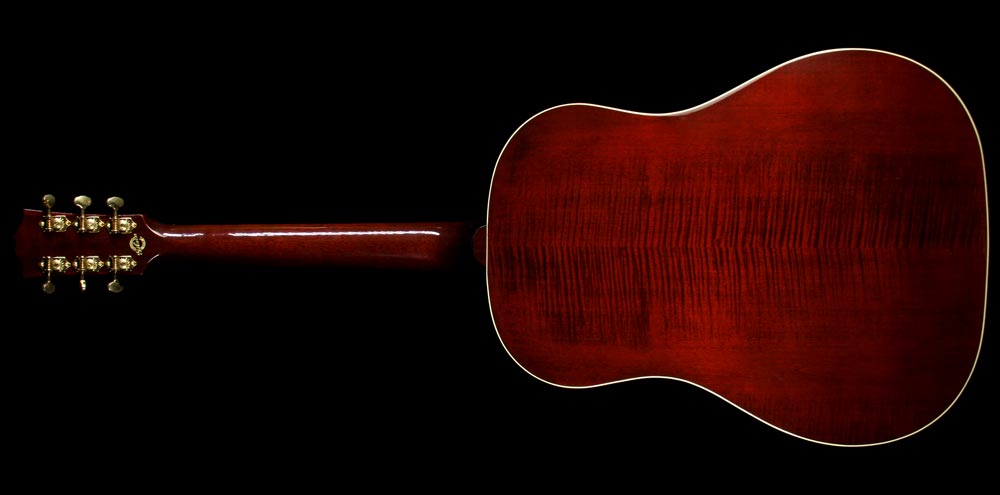 Gibson Montana Limited Edition J-45 Flame Maple Acoustic Guitar Red Mahogany Stain — 2