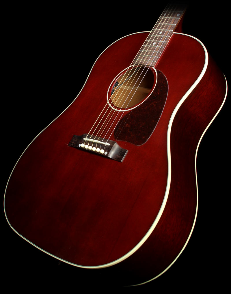 Used Gibson J-45 Standard Limited Edition Acoustic Guitar Wine Red — 1