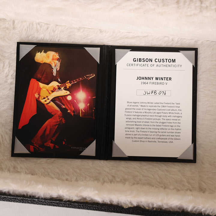 Gibson Custom Shop Johnny Winter 1964 Firebird V Murphy Lab Aged Polaris White 2021