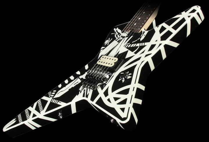Used EVH Stripe Series Star Electric Guitar Black and White Stripes
