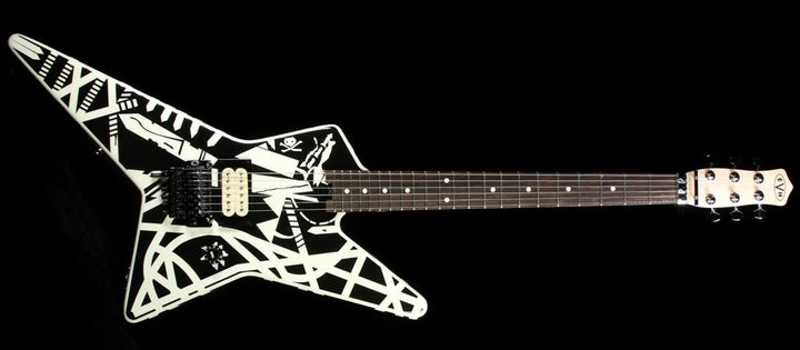 Used EVH Stripe Series Star Electric Guitar Black and White Stripes
