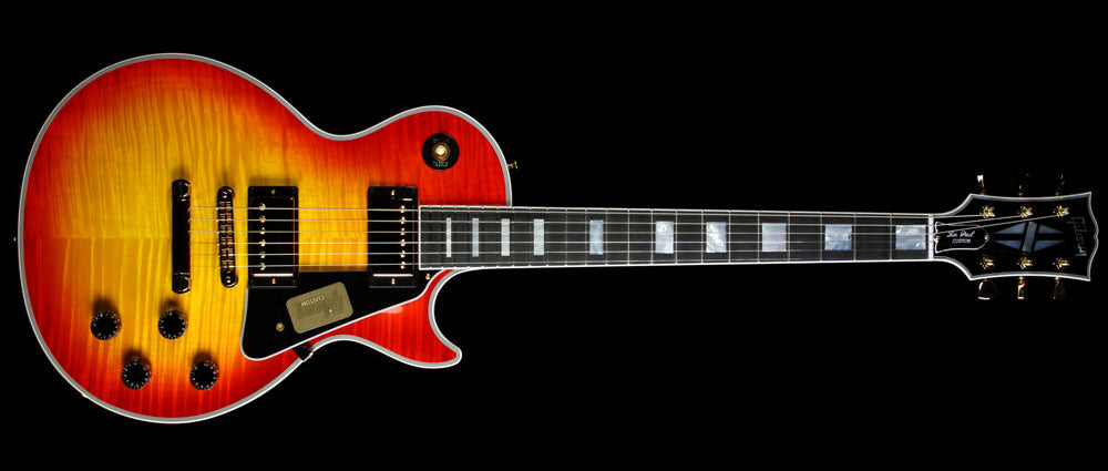 Gibson Custom Shop Les Paul Custom Figured Electric Guitar Heritage Cherry Sunburst — 2