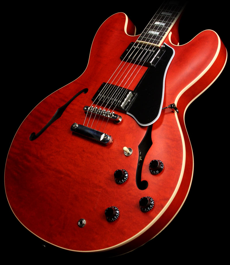 Used Gibson Memphis ES-335 TD Block Electric Guitar Satin Cherry — 1