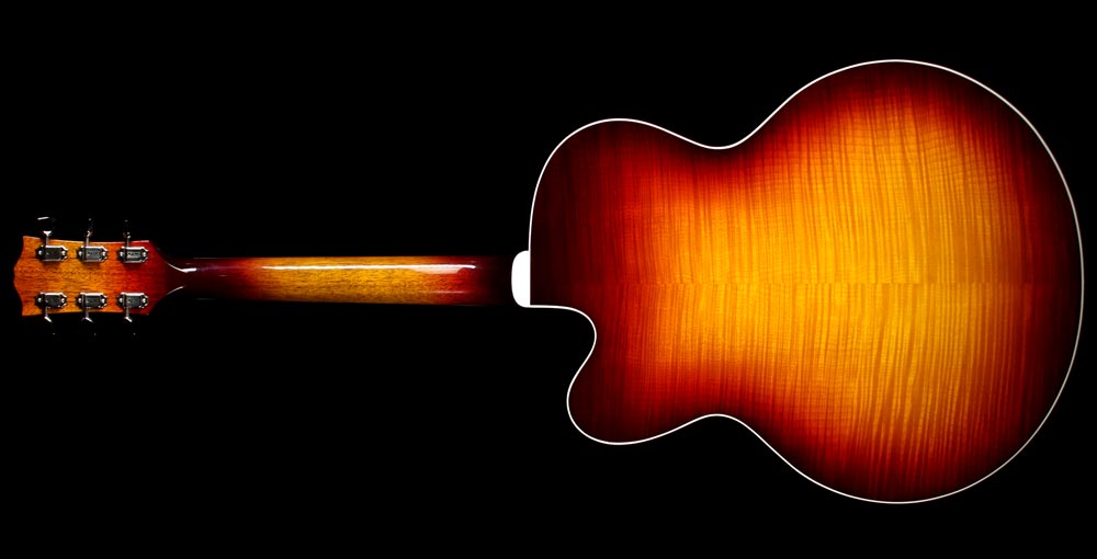 Used Gibson Custom Shop Solid Formed 17 Inch Venetian Cutaway Archtop Electric Guitar Bourbon Burst — 3