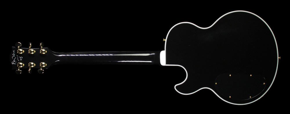 Used Gibson Custom Shop Limited Edition Signed Ronnie Wood Signature L5S Electric Guitar Lamp Black Gloss — 3
