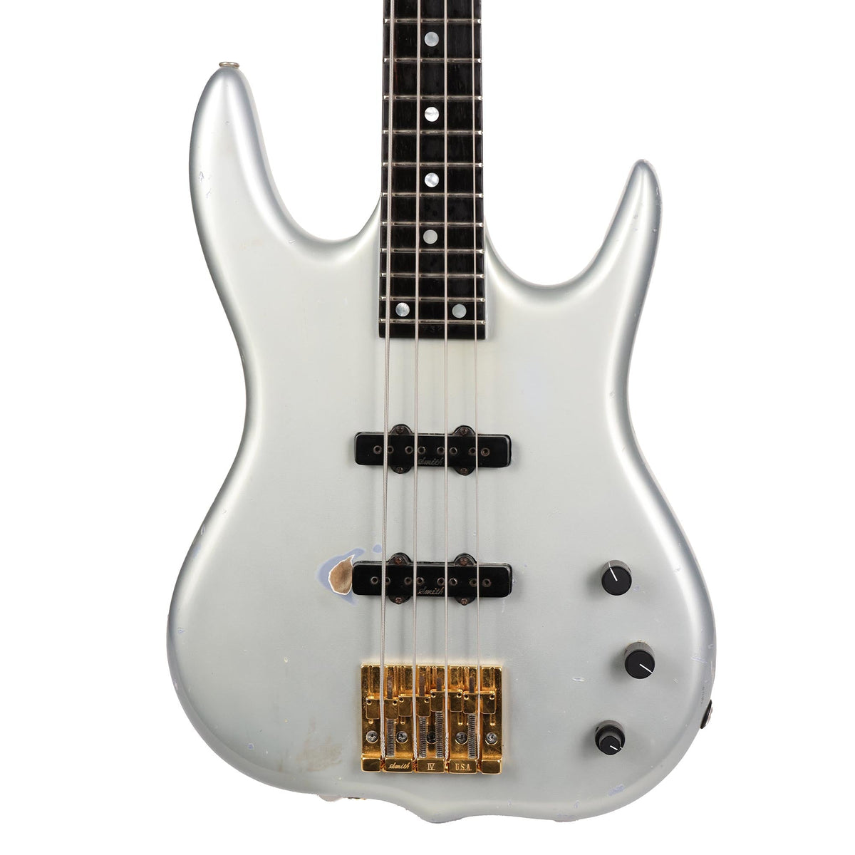 1987 Ken Smith 4-String Bass Silver — 1