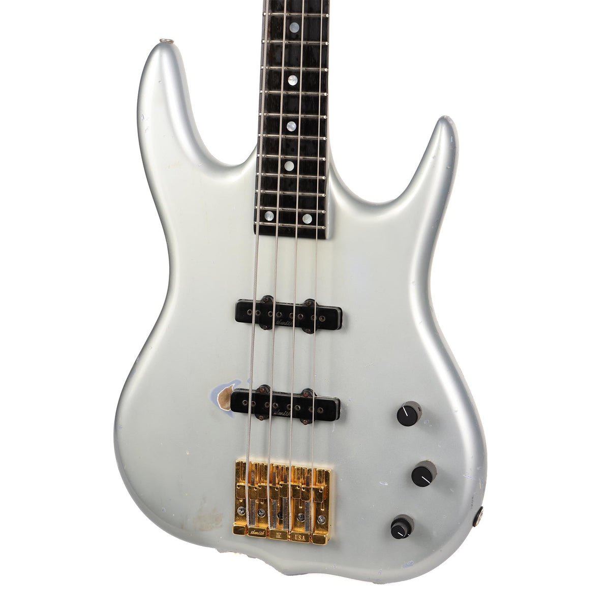 1987 Ken Smith 4-String Bass Silver — 6