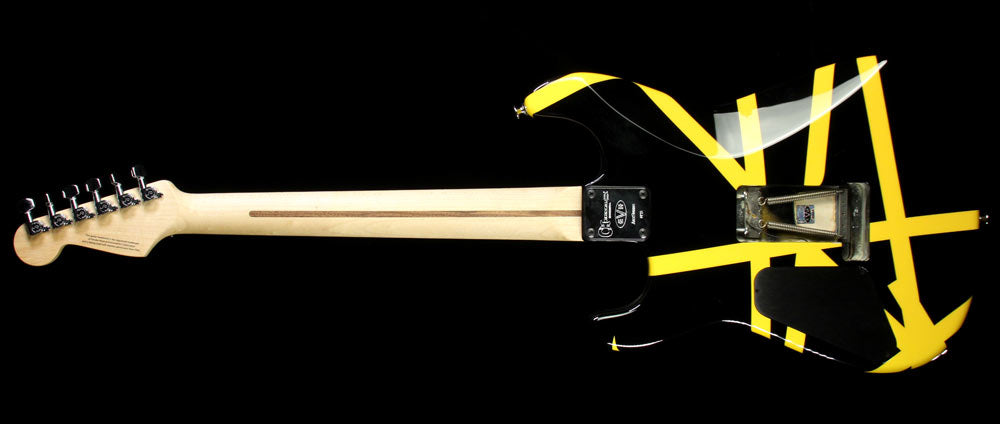 Used Charvel EVH Art Series Sacramento 2004 Electric Guitar Black with Yellow Stripes — 2