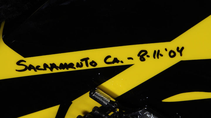 Used Charvel EVH Art Series Sacramento 2004 Electric Guitar Black with Yellow Stripes