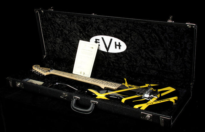 Used Charvel EVH Art Series Sacramento 2004 Electric Guitar Black with Yellow Stripes