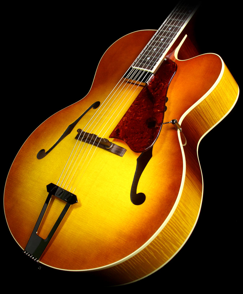 Gibson Custom Shop Solid Formed 17 Inch Venetian Cutaway Archtop Electric Guitar Sunset Tea Burst — 1
