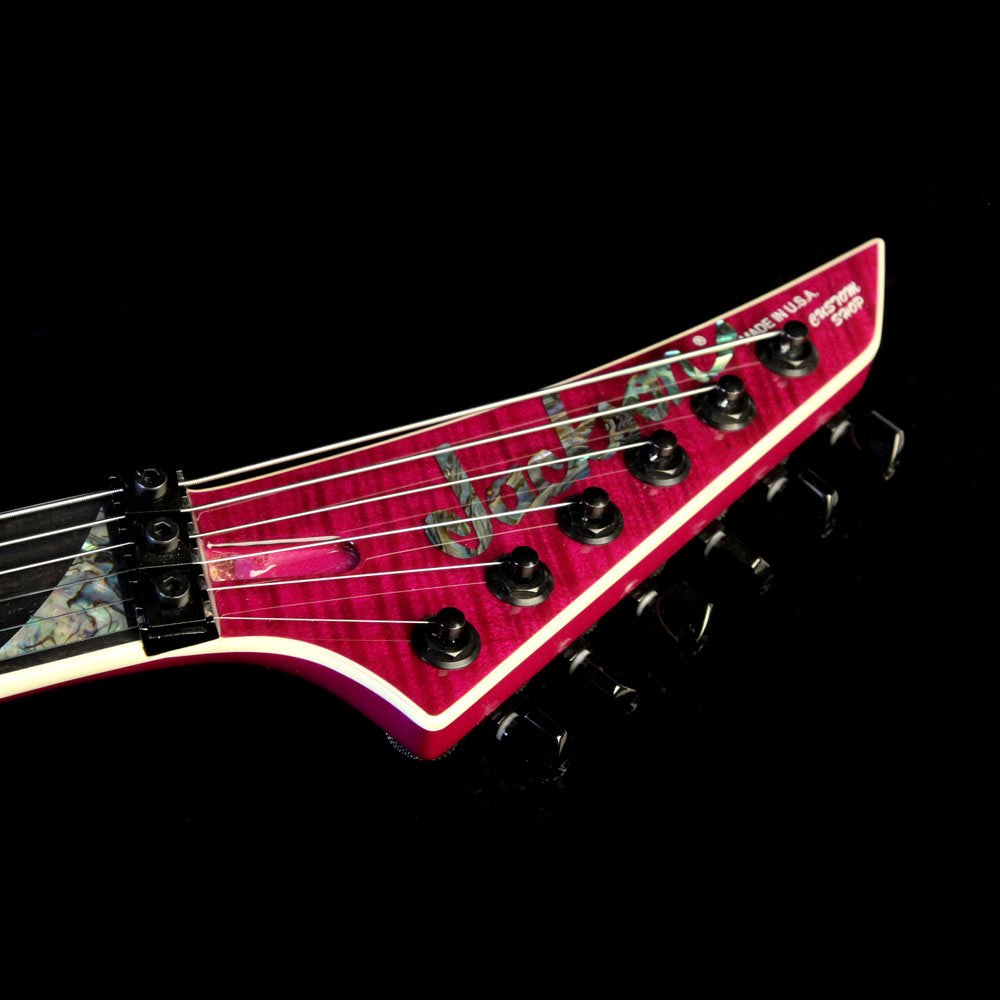Jackson Custom Shop Custom Soloist Electric Guitar Trans Purple with Reverse Headstock — 4
