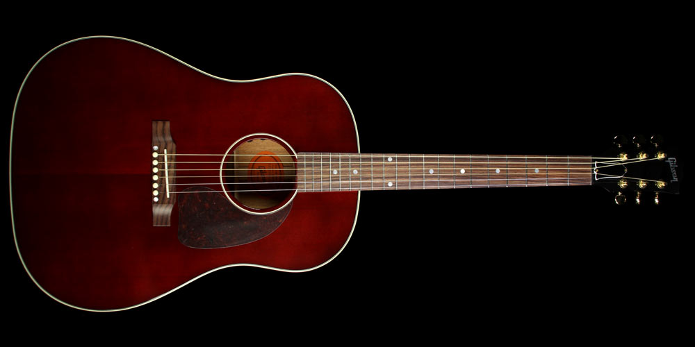 Used Gibson Montana J-45 Standard Limited Edition Acoustic Guitar Wine Red — 2
