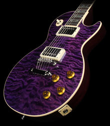 Gibson Custom Shop Class 5 Les Paul Quilt Top Abalone Electric Guitar Transparent Purple