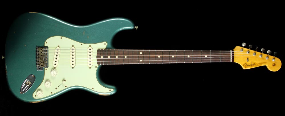 Used 2014 Fender Custom Shop '60s Relic Stratocaster Electric Guitar Sherwood Green — 2