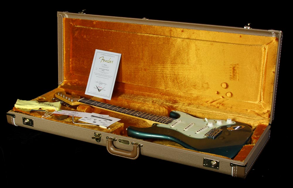 Used 2014 Fender Custom Shop '60s Relic Stratocaster Electric Guitar Sherwood Green — 4